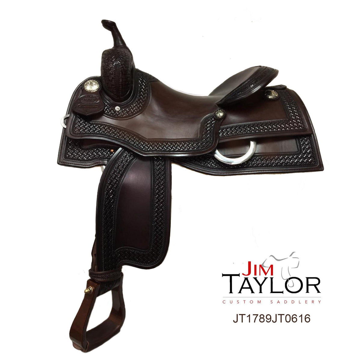 Jim Taylor Custom Working Cow Horse Saddle 15.5" - FG Pro Shop Inc.