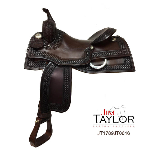 Jim Taylor Custom Working Cow Horse Saddle 15.5