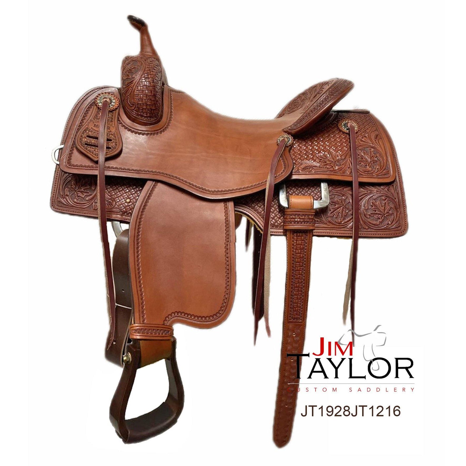 Selle Western Horse Trail en cuir élégant sculpté à la main