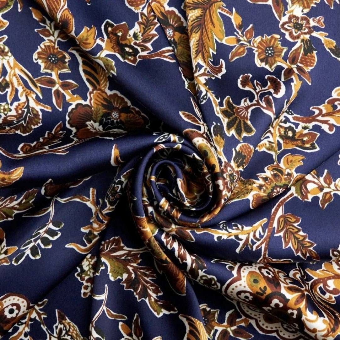 Deluxe Wild Rag - Navy Floral