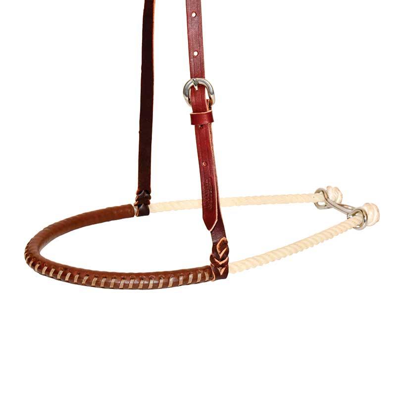 Single Rope Noseband With Leather Cover 3/4