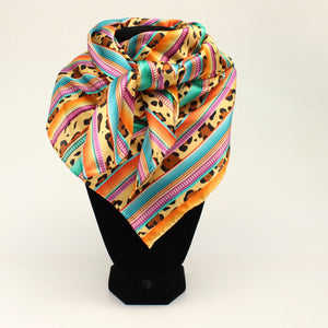 Color Stripes with Leopard Pattern Wild Rag