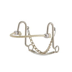 Hackamore en Acier Inoxidable avec Tige Courte en 'S', Muserolle & Chaîne