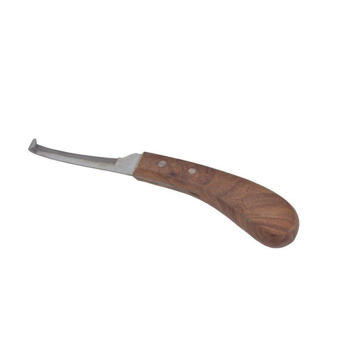 Hoof Knife (Left) with Wooden Handle from Precision Canada - FG Pro Shop Inc.