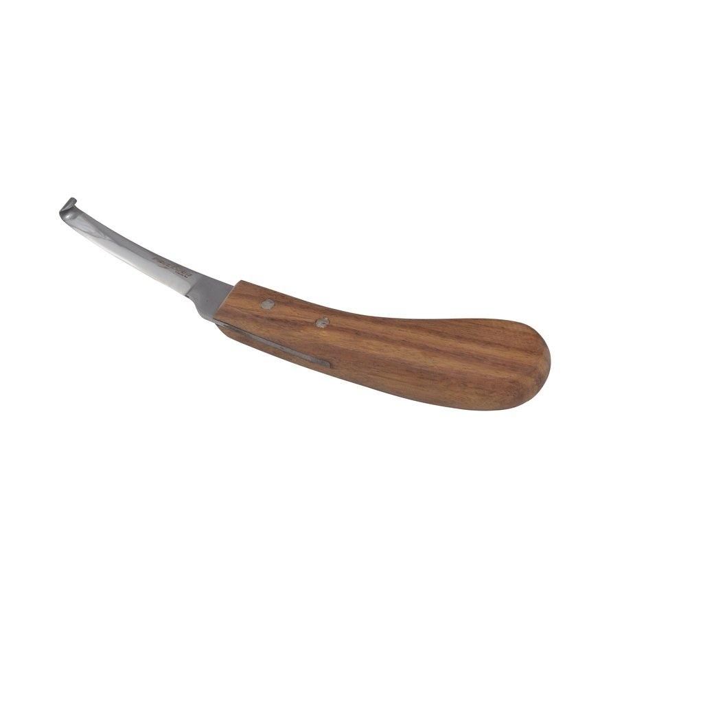 Hoof Knife (Right) with Wooden Handle from Precision Canada - FG Pro Shop Inc.