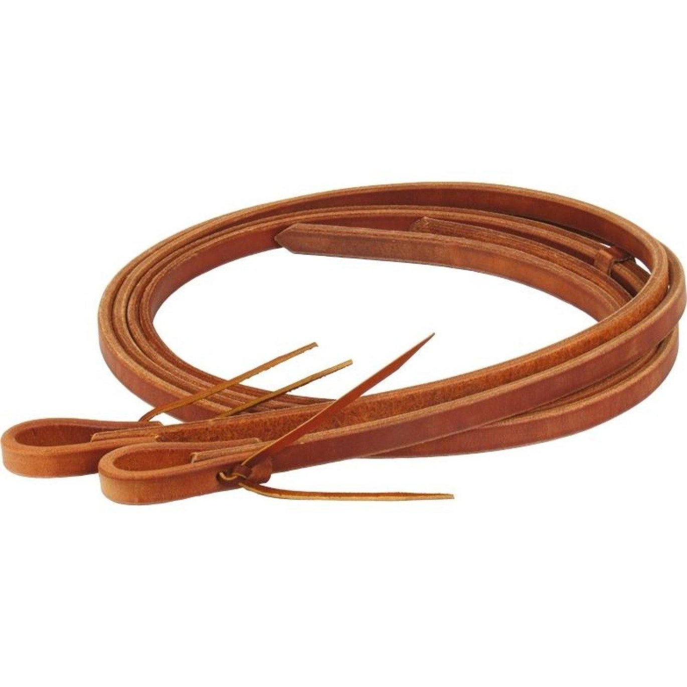 Rênes Fendues Western HILASON - Cuir Véritable - Marron Foncé - 5/8" X 8'