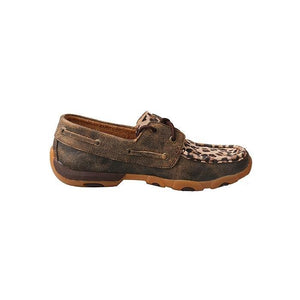 Womens Twisted X Distressed Leopard Driving Moccasins - FG Pro Shop Inc.