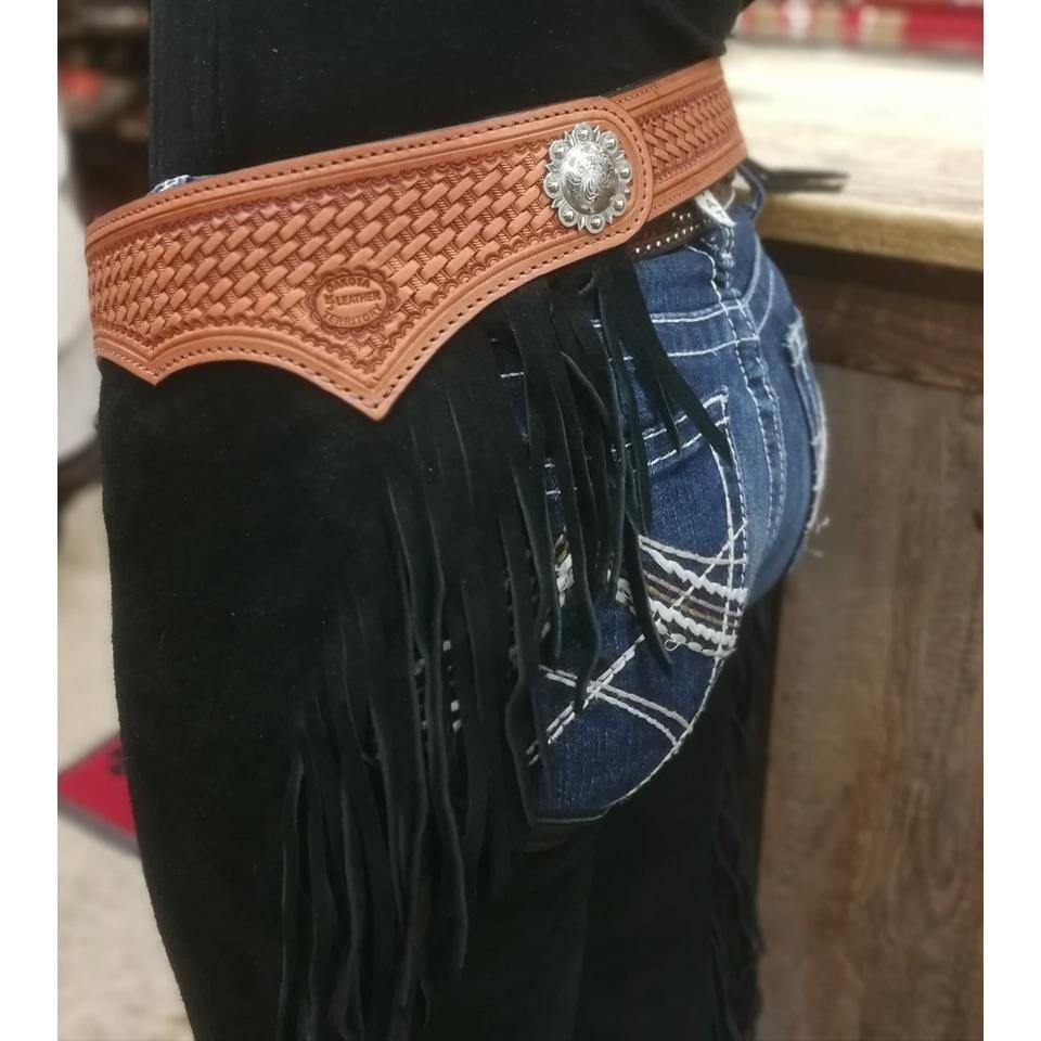 Black Show Chaps with Leather Top - FG Pro Shop Inc.
