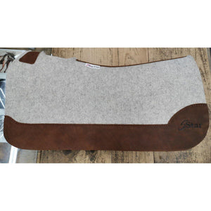 Natural Custom Full Leather 5 Star Saddle Pad 30''x28'' - FG Pro Shop Inc.