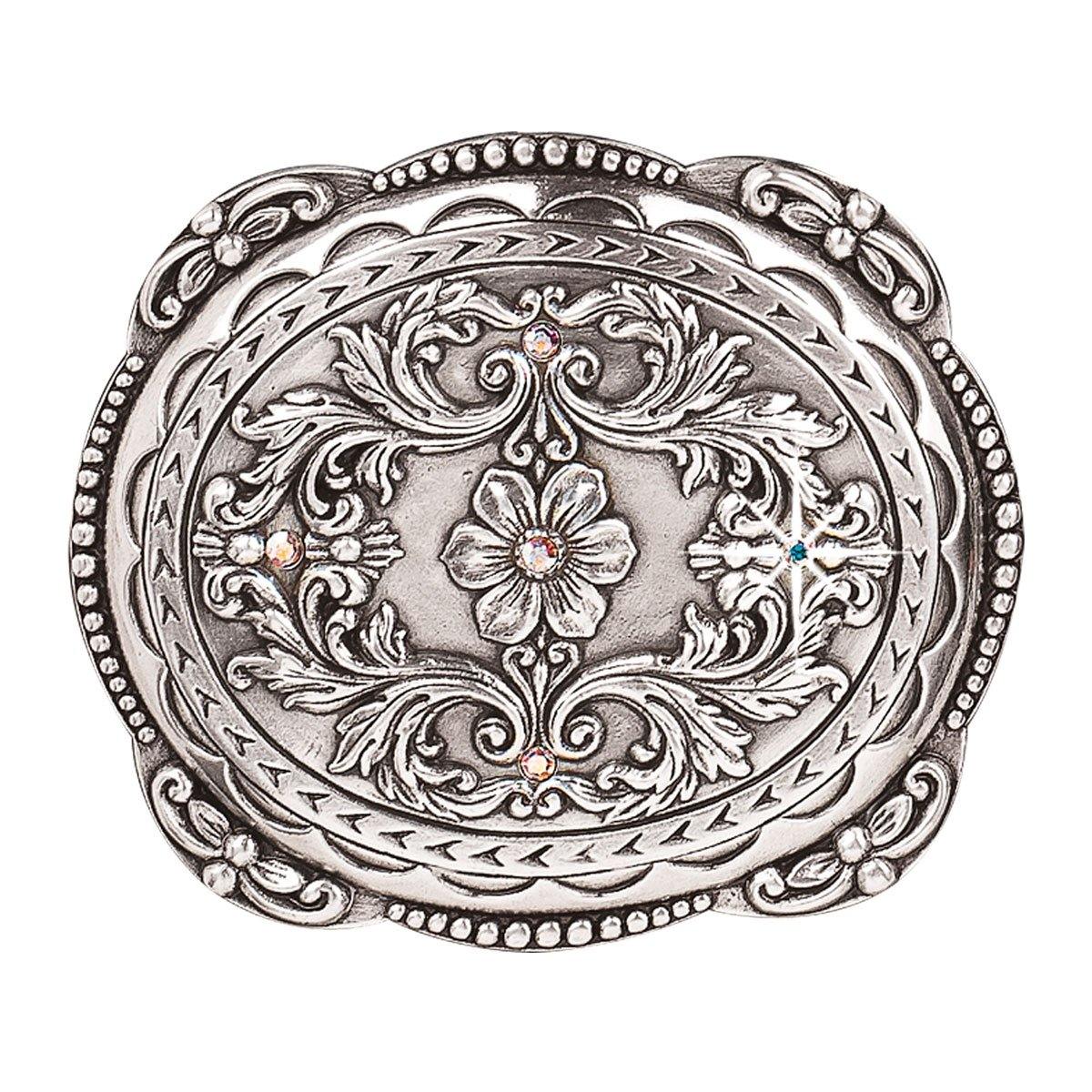 Crystal and Flower Belt Buckle - FG Pro Shop Inc.
