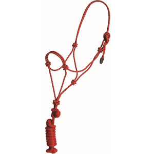 Yearling Economy Mountain Rope Halter with lead by Mustang - FG Pro Shop Inc.