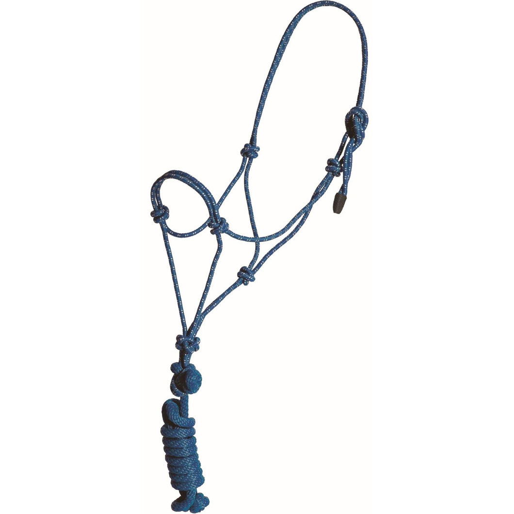 Yearling Economy Mountain Rope Halter with lead by Mustang - FG Pro Shop Inc.