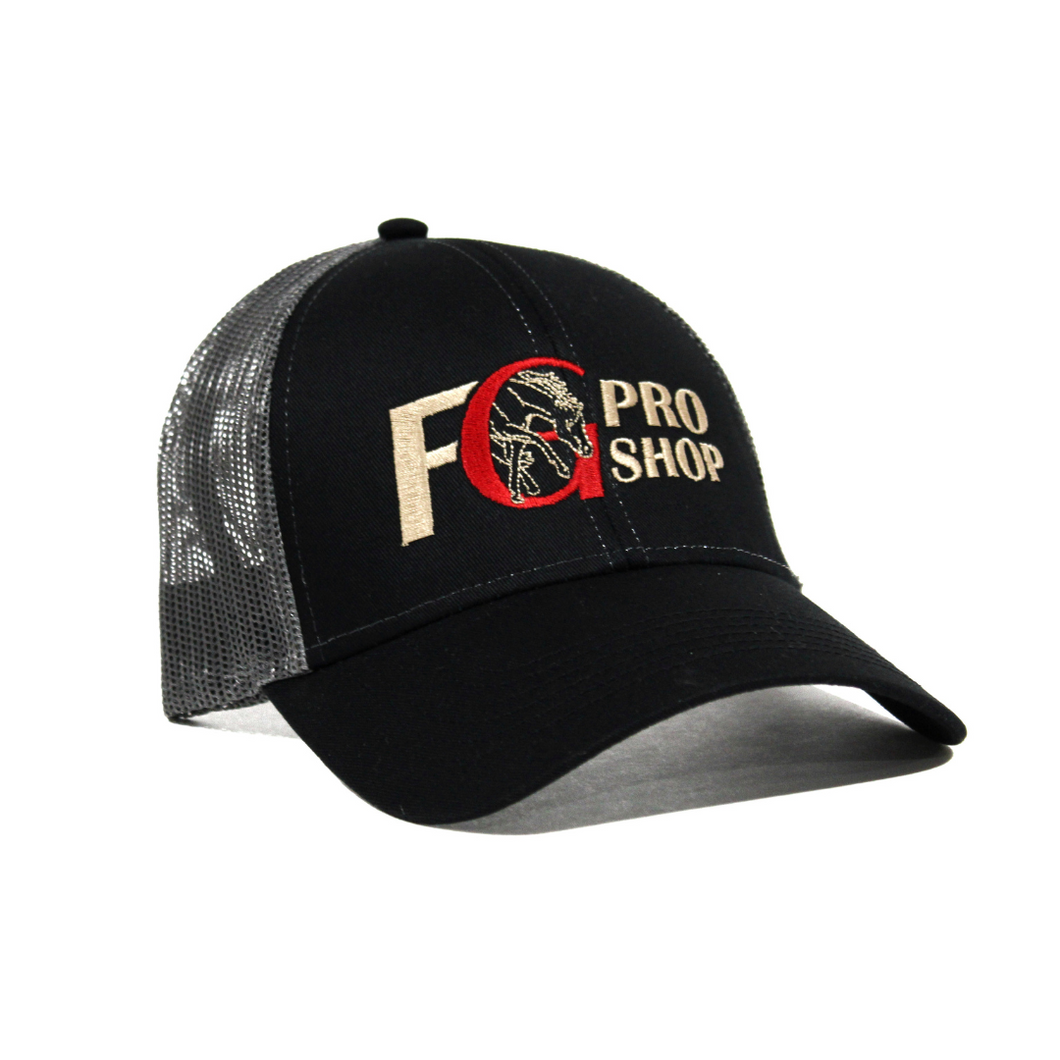 FG Pro Shop Cap - Black with Charcoal Mesh