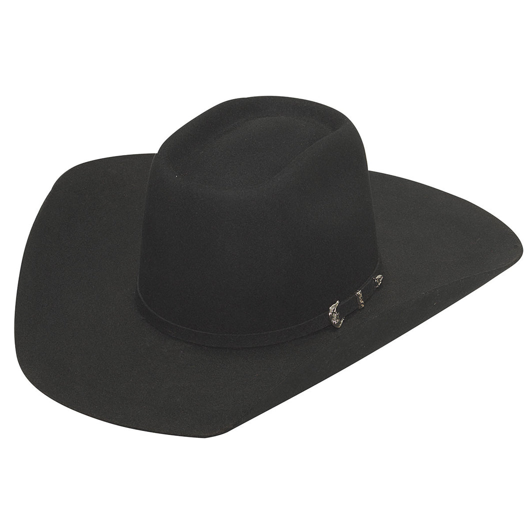 Black Felt Cowboy Hat 3X - Square Top