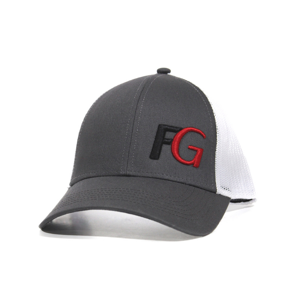 FG 3D  Cap - Charcoal with White Mesh