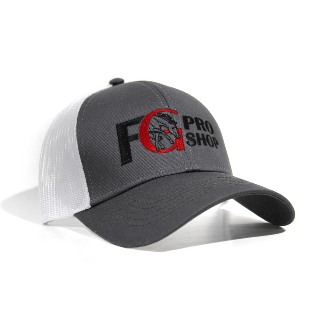 FG Pro Shop Logo Cap - Charcoal with White Mesh & Red Logo
