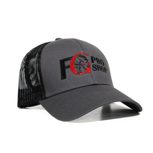 FG Pro Shop Logo Cap - Charcoal with Black Mesh & Red Logo