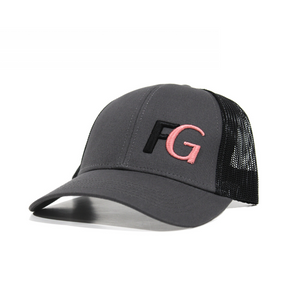 FG 3D Cap - Charcoal with Black Mesh & Pink Logo