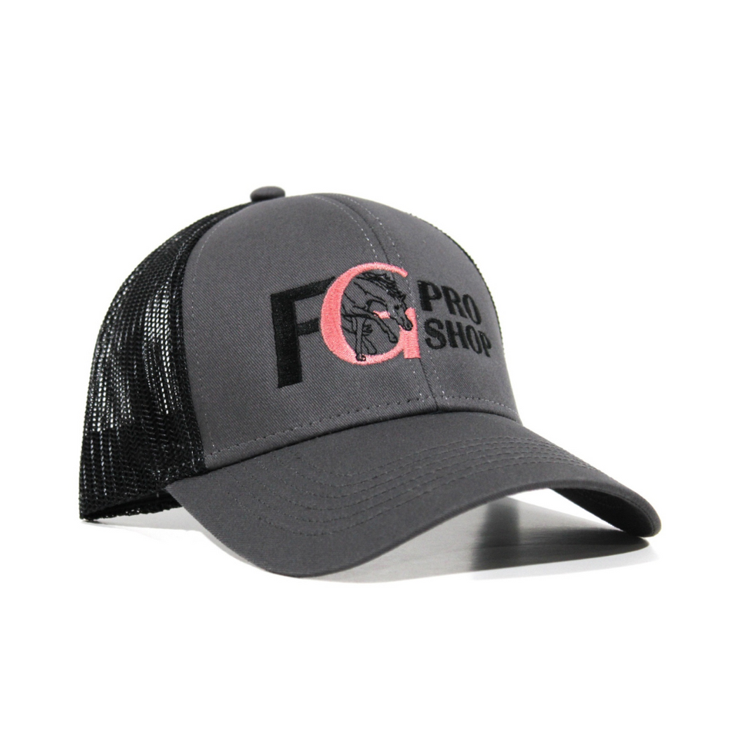 Casquette FG Pro Shop - Charcoal avec Logo Rose 