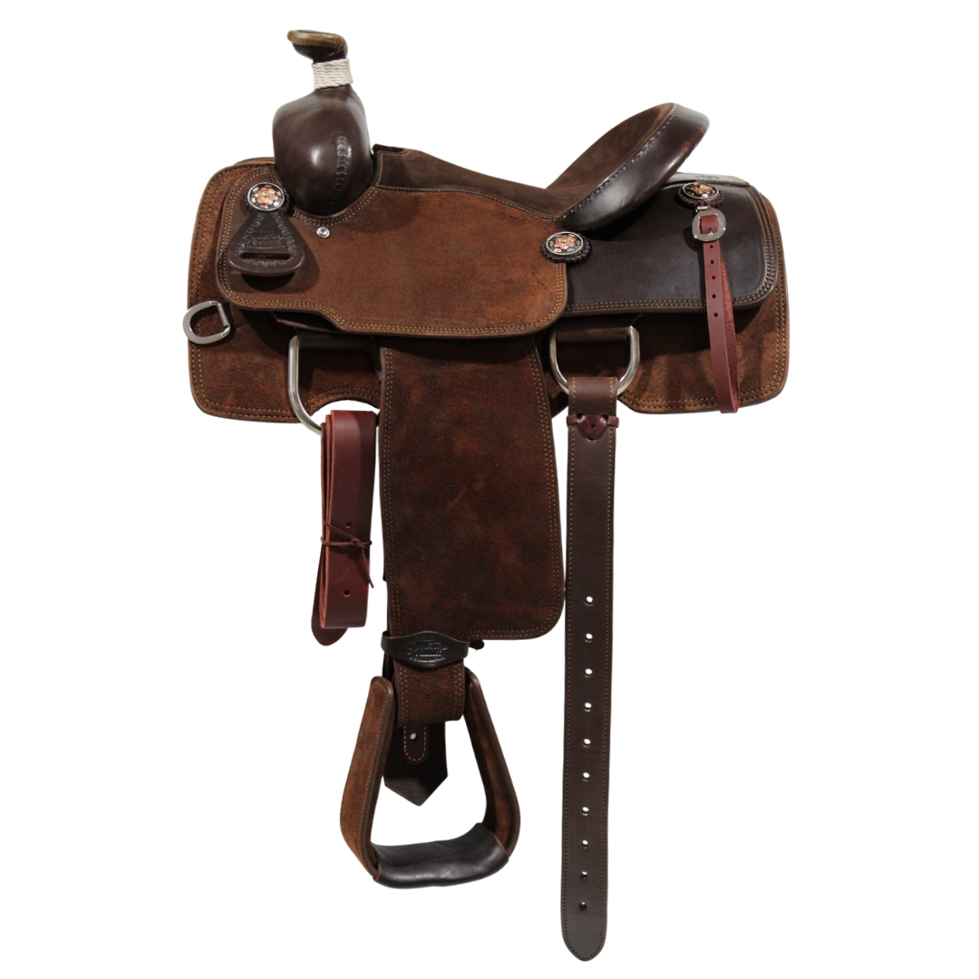 Calf Roping Saddle Dark Brown - 13.5"