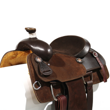 Load image into Gallery viewer, Calf Roping Saddle Dark Brown - 13.5&quot;
