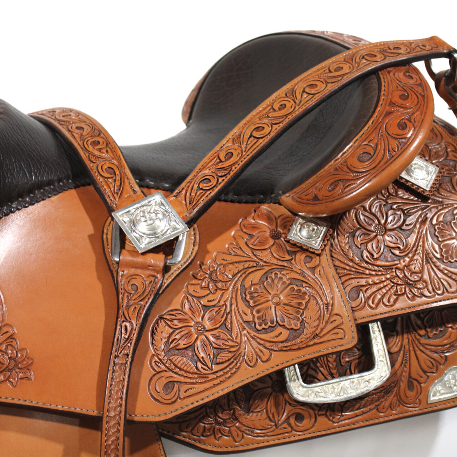 Coussin De Selle Western Show – Laine Néo-zélandaise, Motif Contoured
