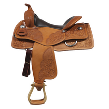 Load image into Gallery viewer, FG Reining Saddle By Jim Taylor - Golden
