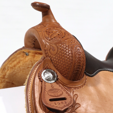 Load image into Gallery viewer, FG Reining Saddle Mapple Leaves - Golden
