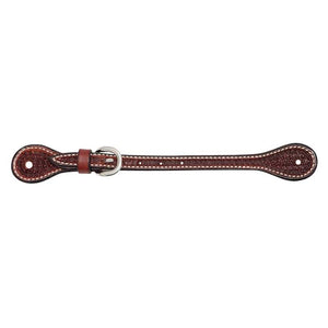 Rosewood Leather Spider Stamp Spur Straps - Ladies