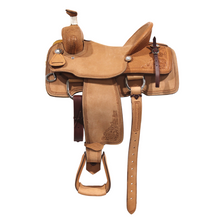 Load image into Gallery viewer, Team Roping Saddle Tan - 14&quot;
