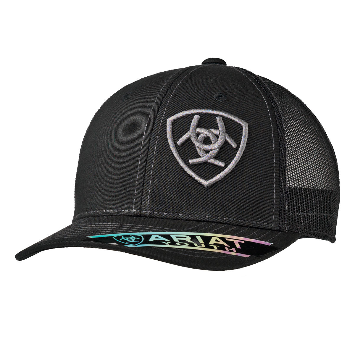 Casquette Enfant Noir Logo Gris