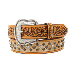 Ladies Calf Hair Belt with Dots
