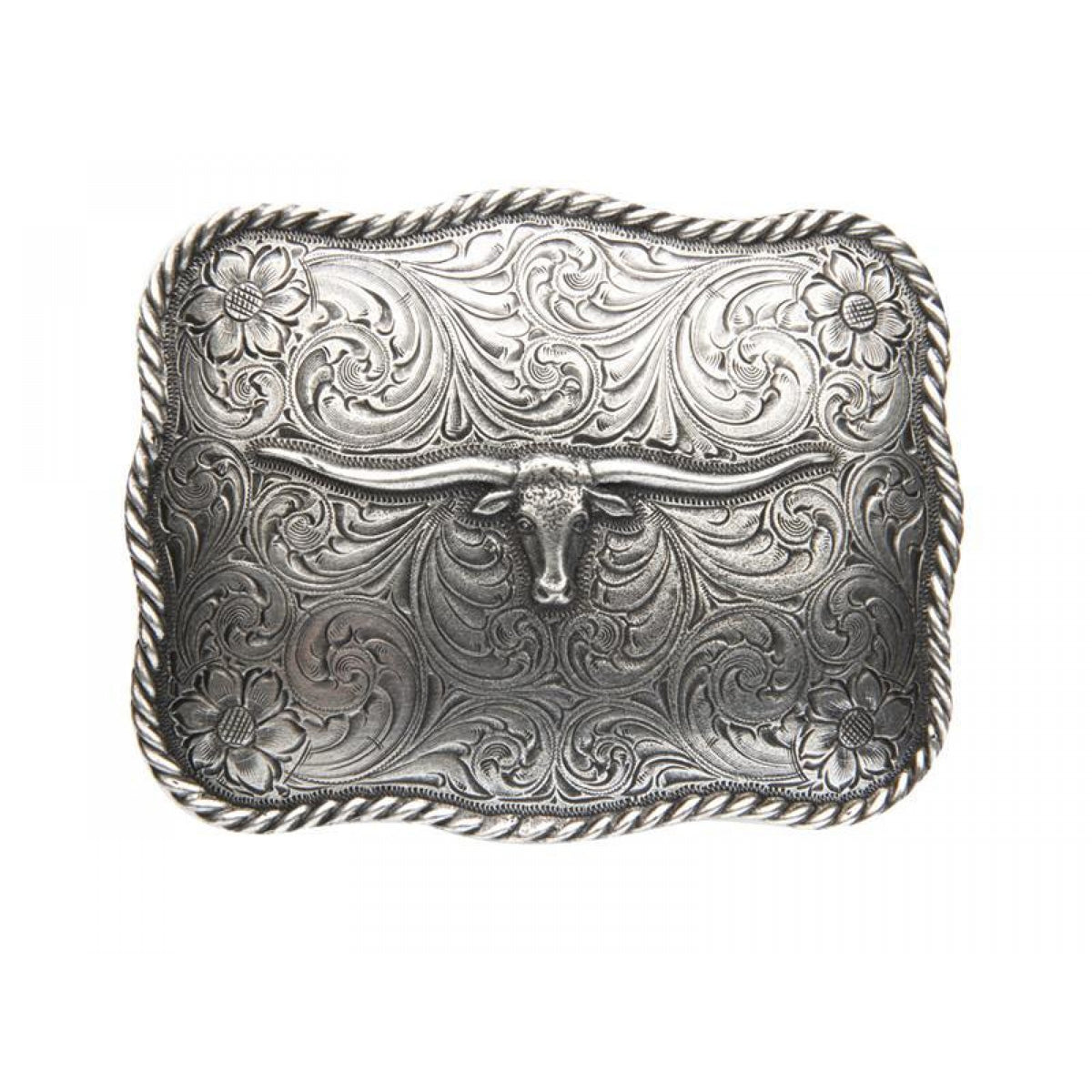 Boucle Ceinture Long Horn Rectangle