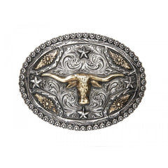 Boucle Ceinture Long Horn Ovale
