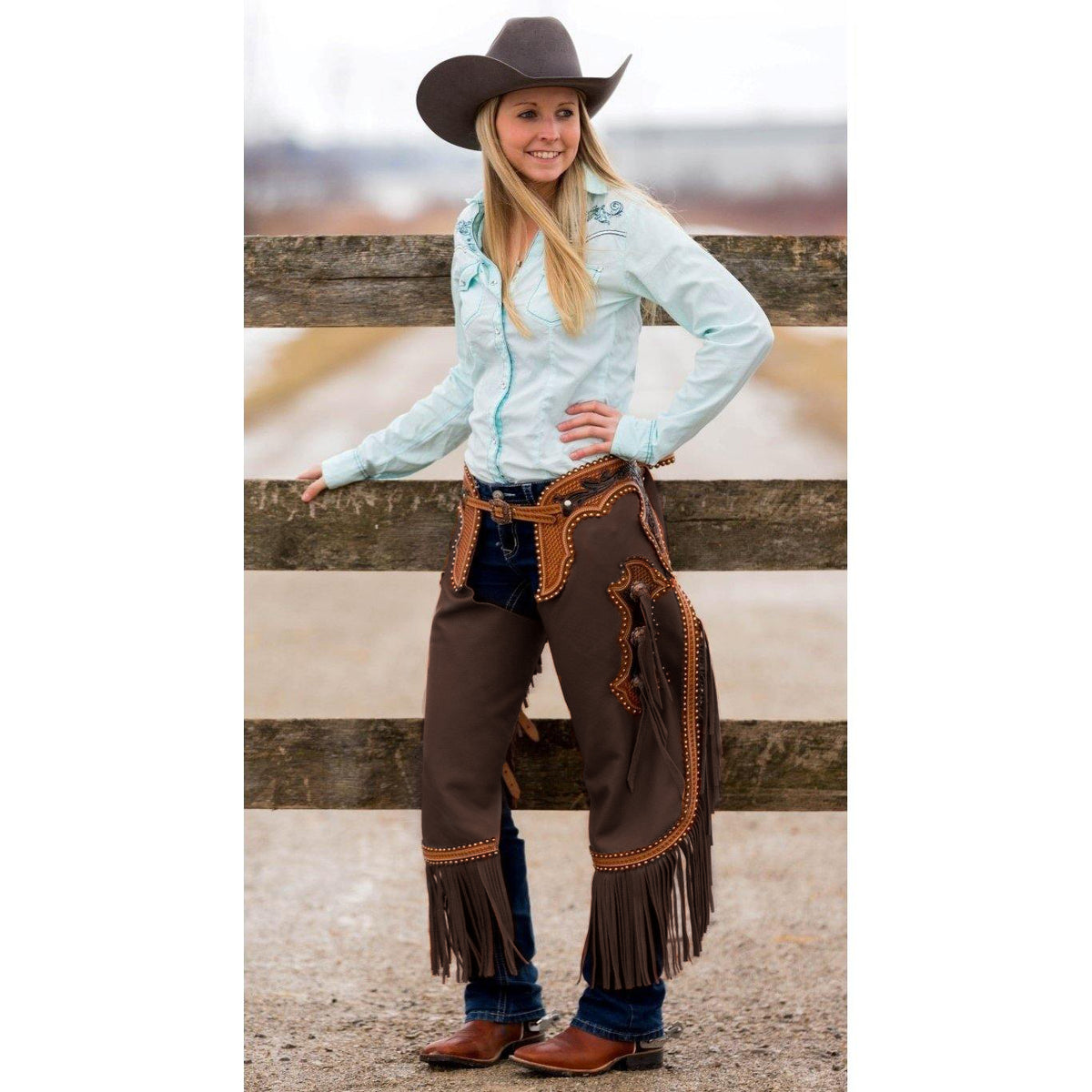 Demi-Chaps Western - Brun Foncé