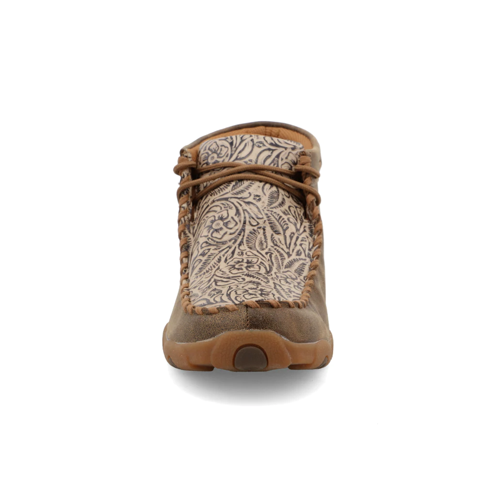 Mocassin Femme à Motif de Cuir Travaillé