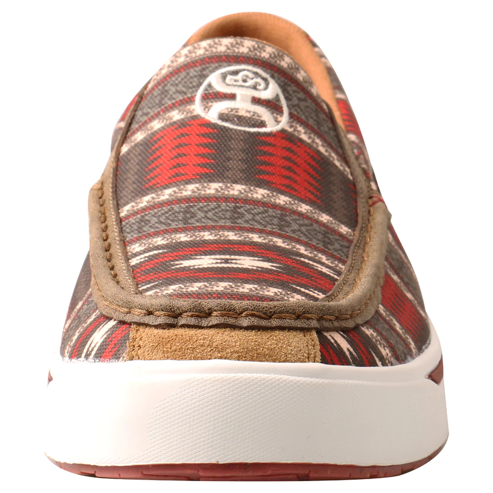 Mocassins pour Homme Hoey ''Slip On'' Aztec Rouge