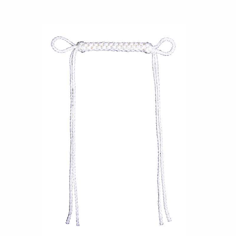 White Braided Lead Curb Strap