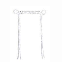 White Braided Lead Curb Strap